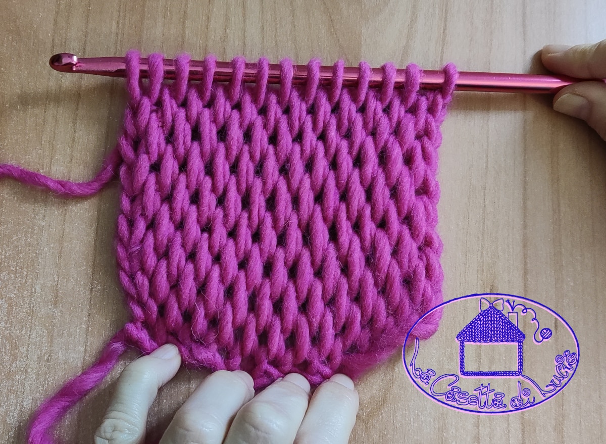 Borsa uncinetto punto canestro on sale